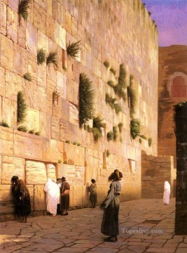 Jean Leon Gerome Painting - Solomons Wall Jerusalem Greek Arabian Orientalism Jean Leon Gerome